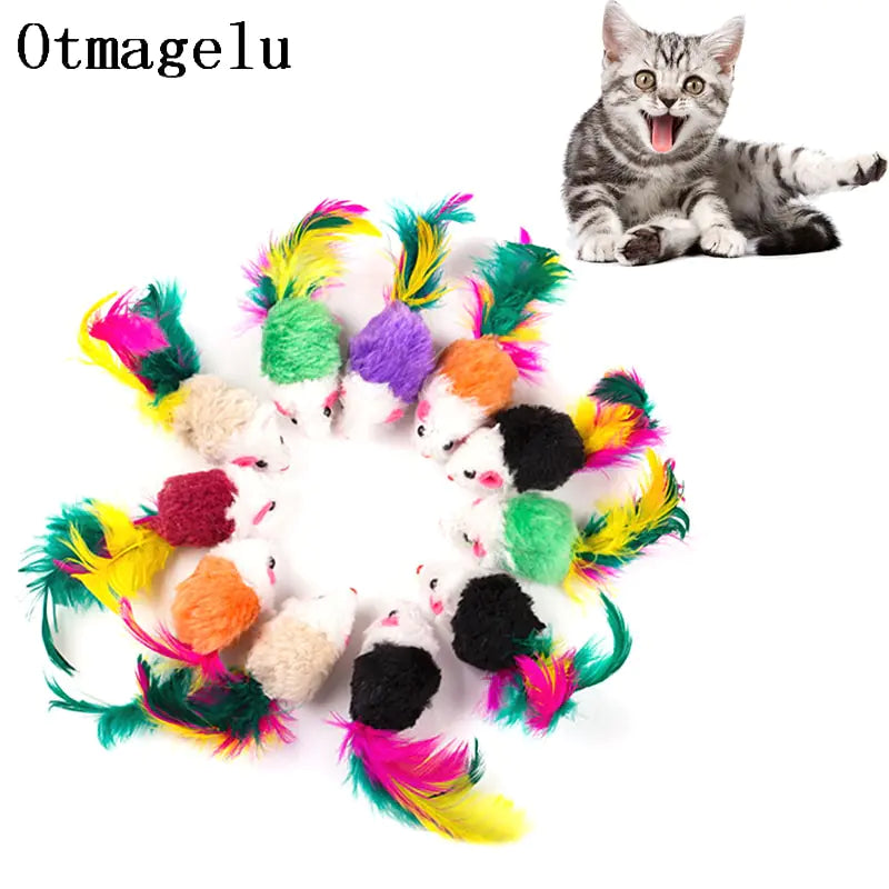 Feather Mouse Cat Toy