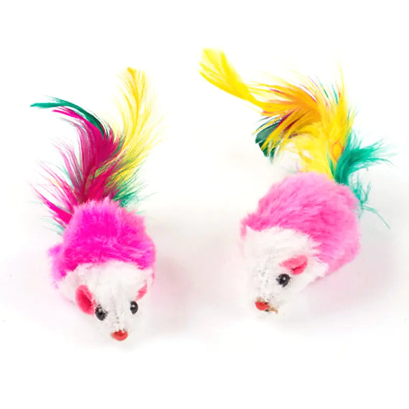 Feather Mouse Cat Toy