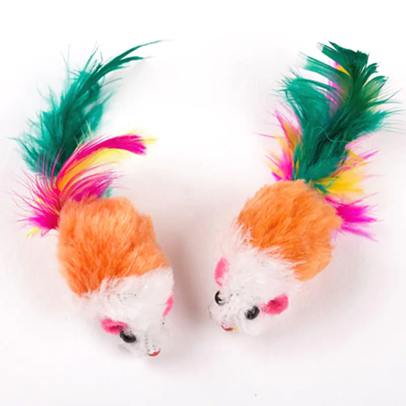 Feather Mouse Cat Toy