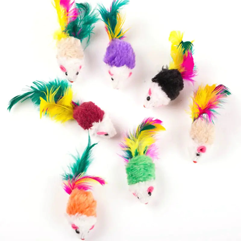 Feather Mouse Cat Toy